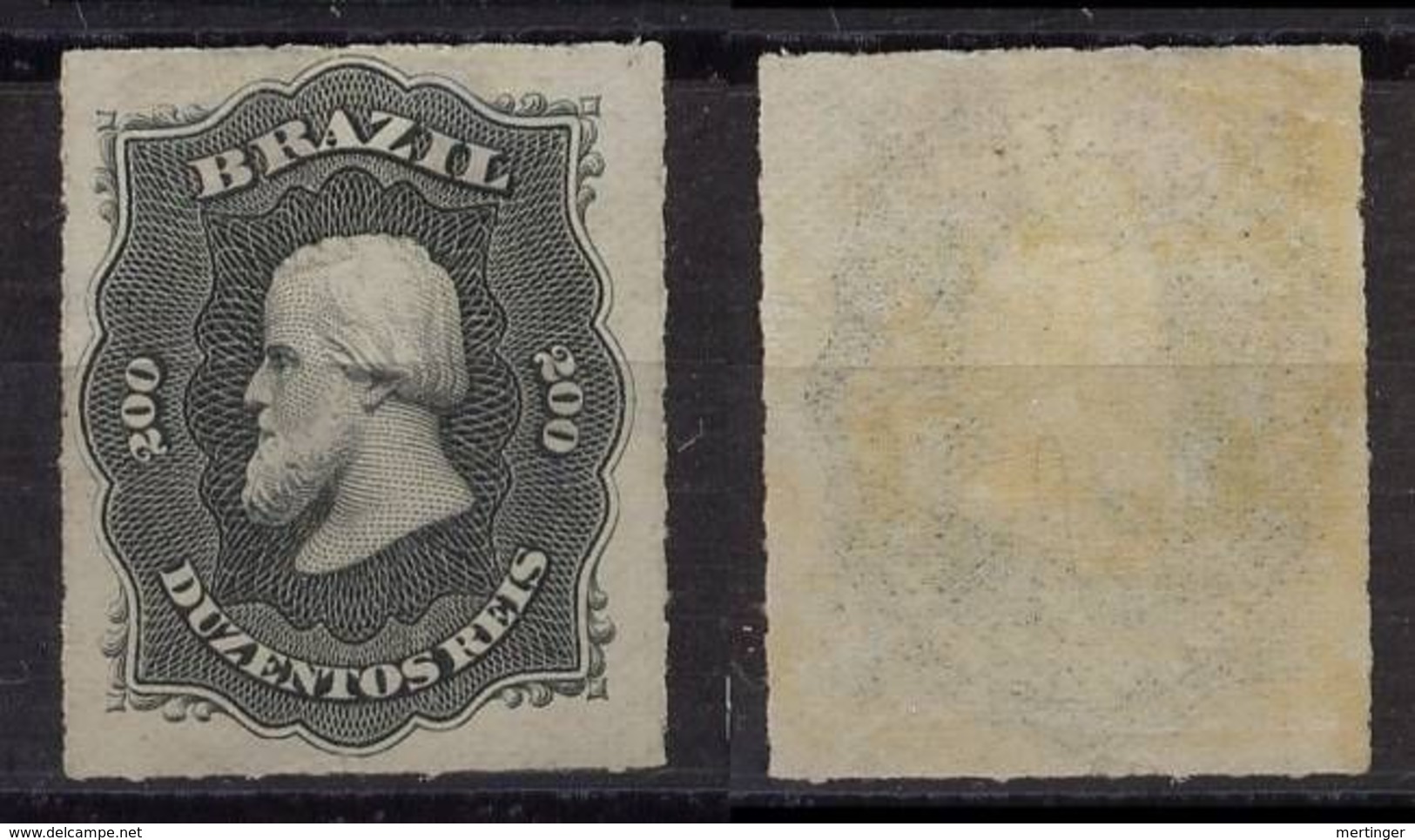 Brazil Brasil 1876 Dom Pedro 200R Mi# 35 * Mint - Ungebraucht