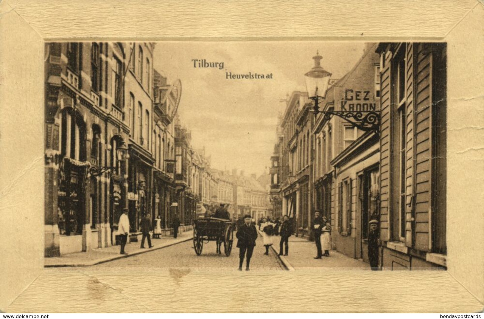 Nederland, TILBURG, Heuvelstraat Met Volk (1913) Ansichtkaart - Tilburg
