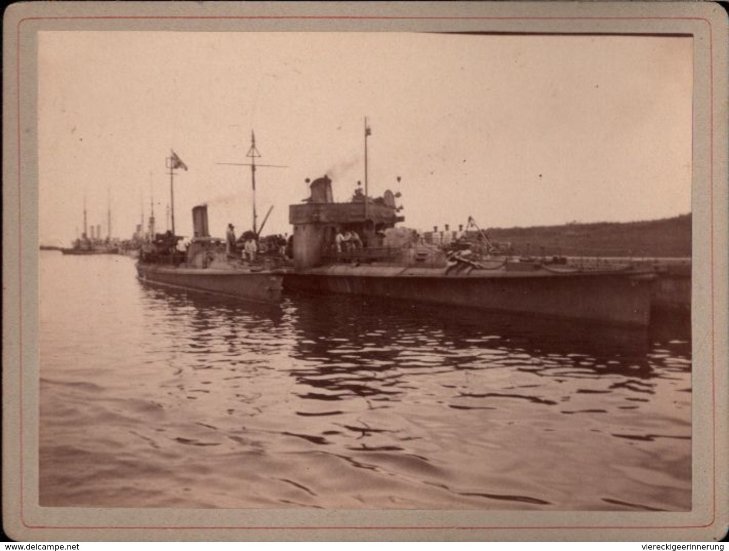 ! Altes Foto Auf Hartpappe, Photo, Torpedoboote, Kriegsmarine, Danzig, 1895, Format 9,3 X 12,2 Cm - Guerra