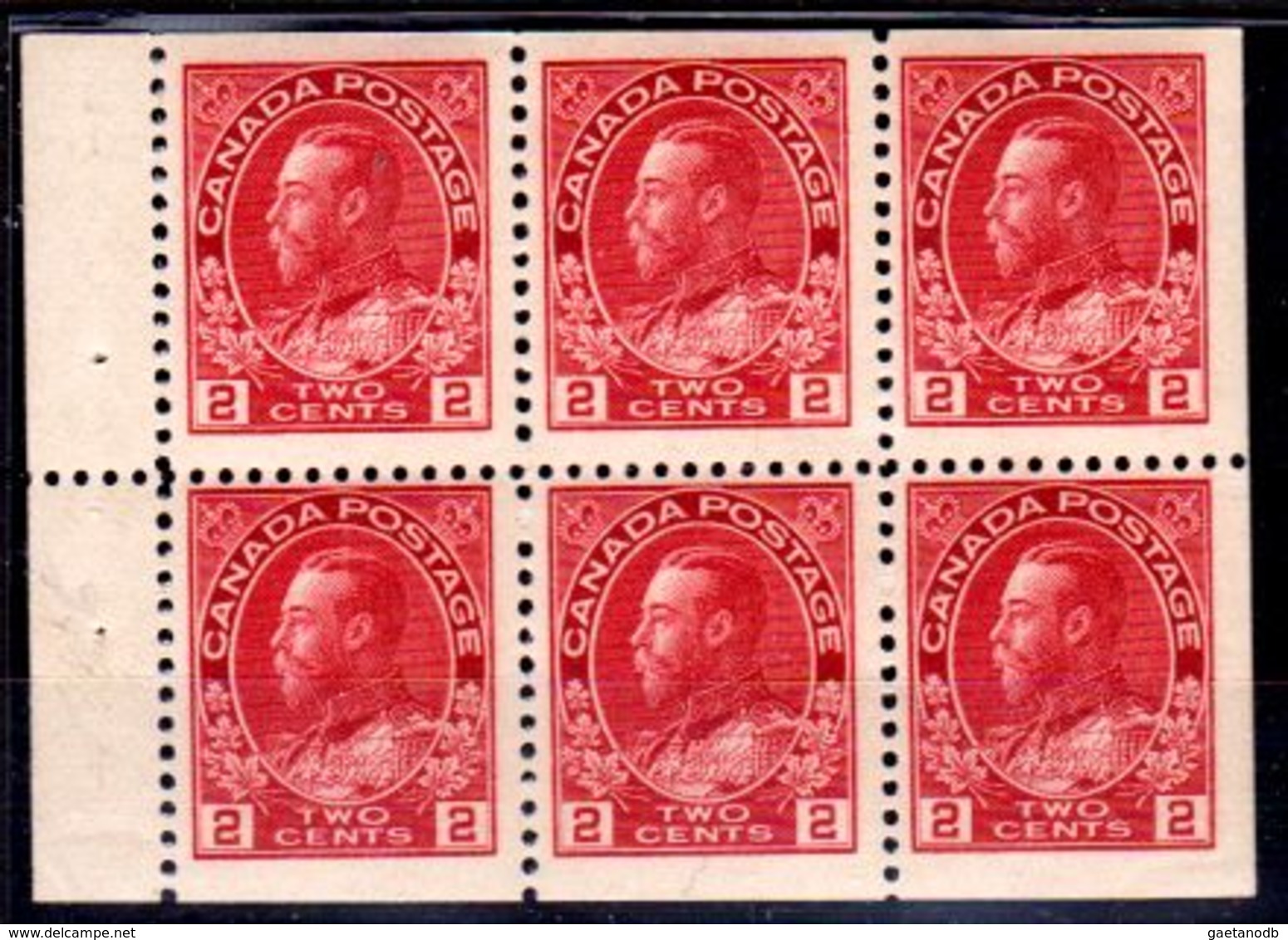 B230-Canada 1911-18 (++/+o) MNH/LH - Un Valore Linguellato - Senza Difetti Occulti - - Pagine Del Libretto