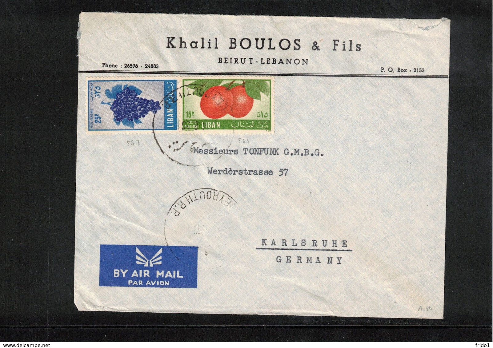 Lebanon 1957 Interesting Airmail Letter - Libanon