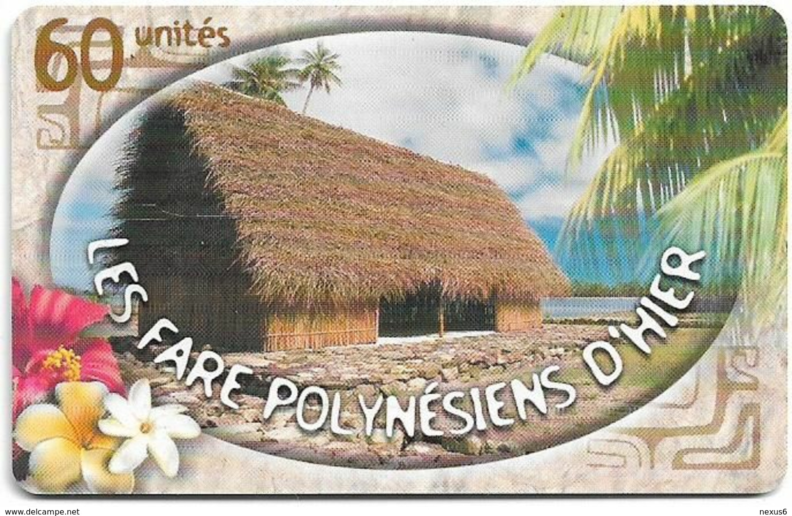 French Polynesia - OPT - Polynesian Dwellings - Gem1A Symmetric Red, 08.2001, 60Units, 30.000ex, Used - Polynésie Française