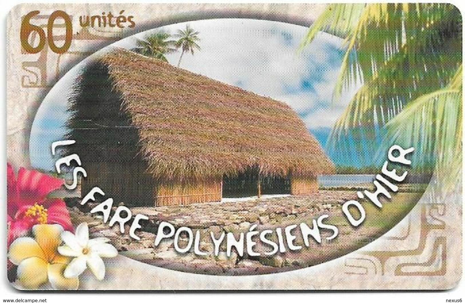 French Polynesia - OPT - Polynesian Dwellings - Gem1A Symmetric Red, 08.2001, 60Units, 30.000ex, Used - Französisch-Polynesien