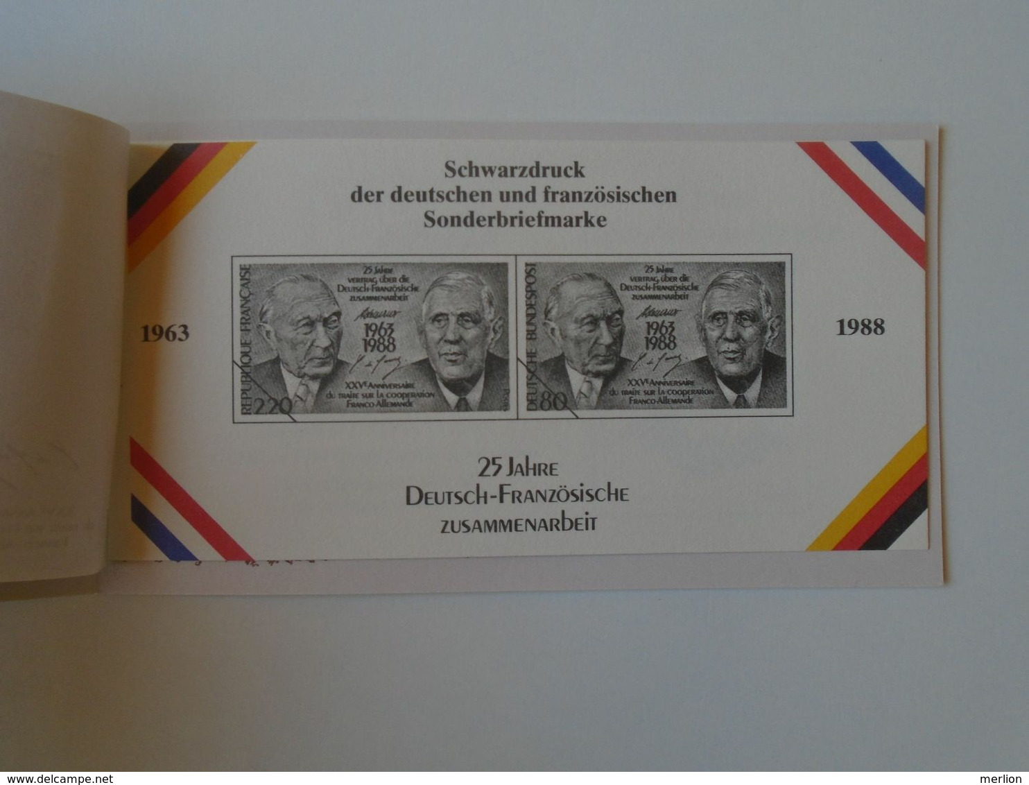 BA22.4  25ème ANNIVERSAIRE DU TRAITE SUR LA COOPERATION FRANCO-ALLEMANDE * 1963 / 1988 * - Autres & Non Classés