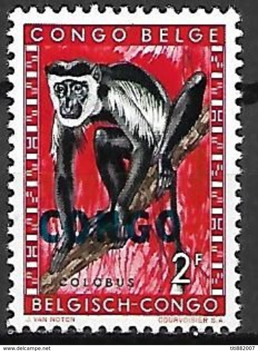 CONGO  BELGE     -     SINGE   COLOBUS    -     Neuf * - Unused Stamps