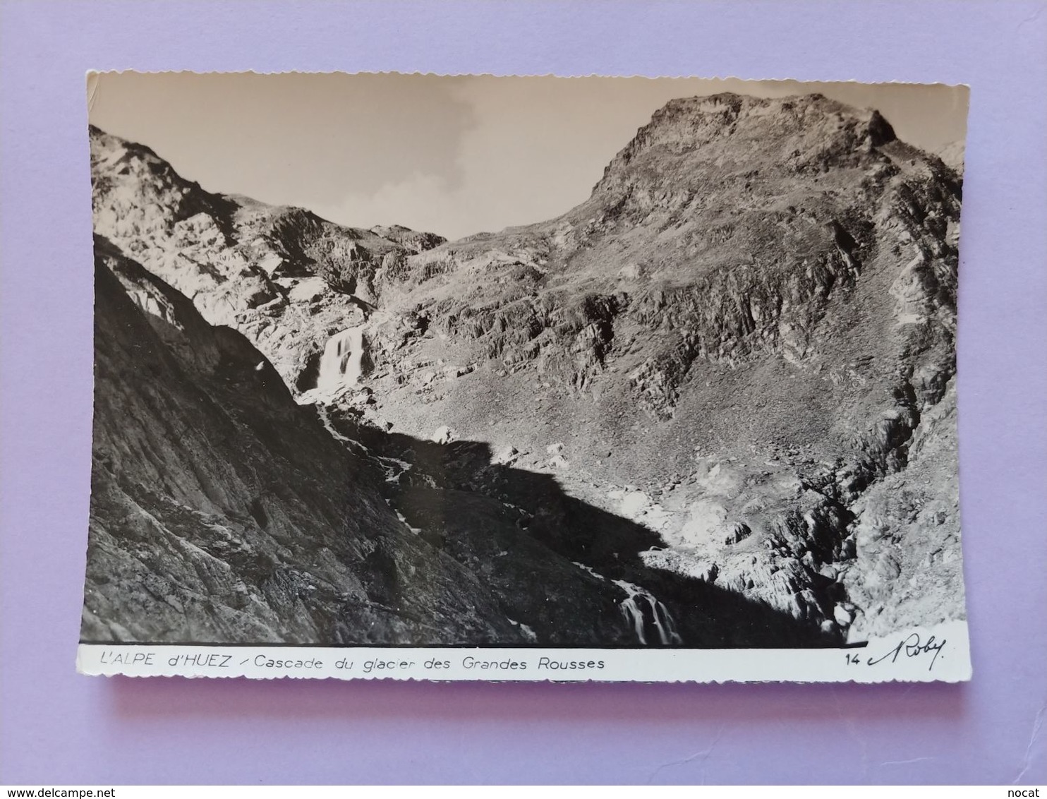 Lot De 6 Cartes Photo Noir Et Blanc Les Alpes En Hiver Photographe Roby La Grave, L'alpe D'huez La Meije Grande Rousse.. - Other & Unclassified