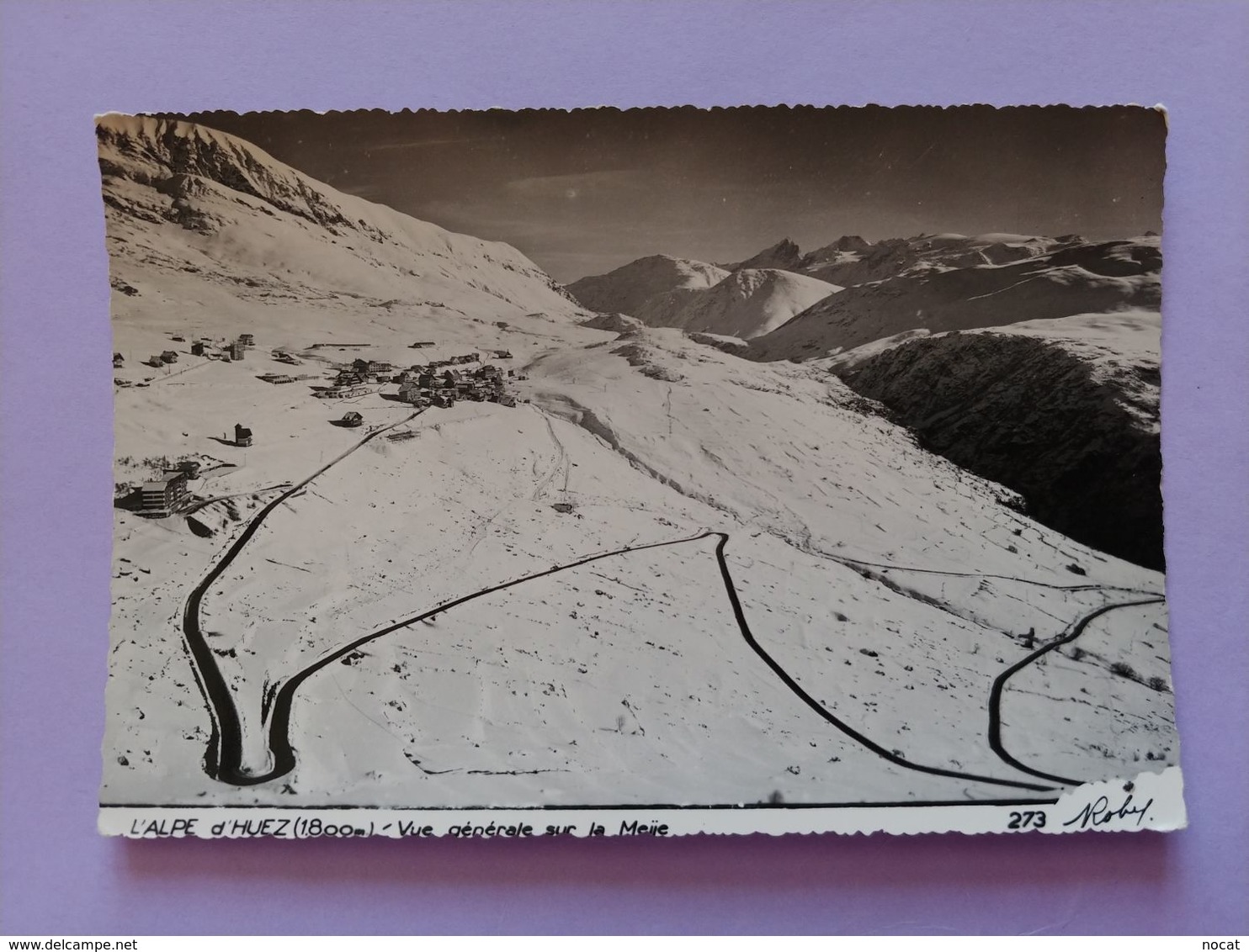 lot de 6 cartes photo noir et blanc Les Alpes en Hiver photographe Roby La grave, L'alpe D'huez La Meije grande Rousse..