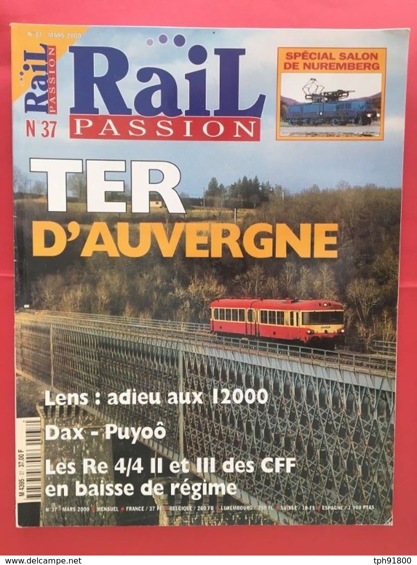 Revue Rail Passion N°37 - Mars 2000 - TER D'Auvergne - Littérature & DVD