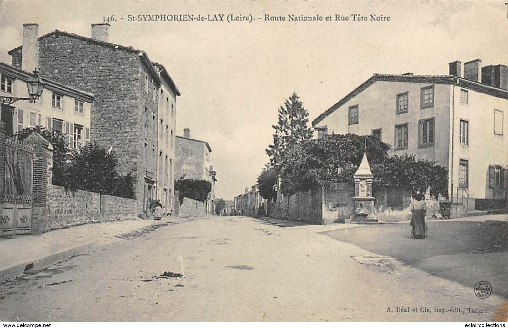 Saint Symphorien De Lay        42      Route Nationale Et Rue Tête Noire      (voir Scan) - Andere & Zonder Classificatie