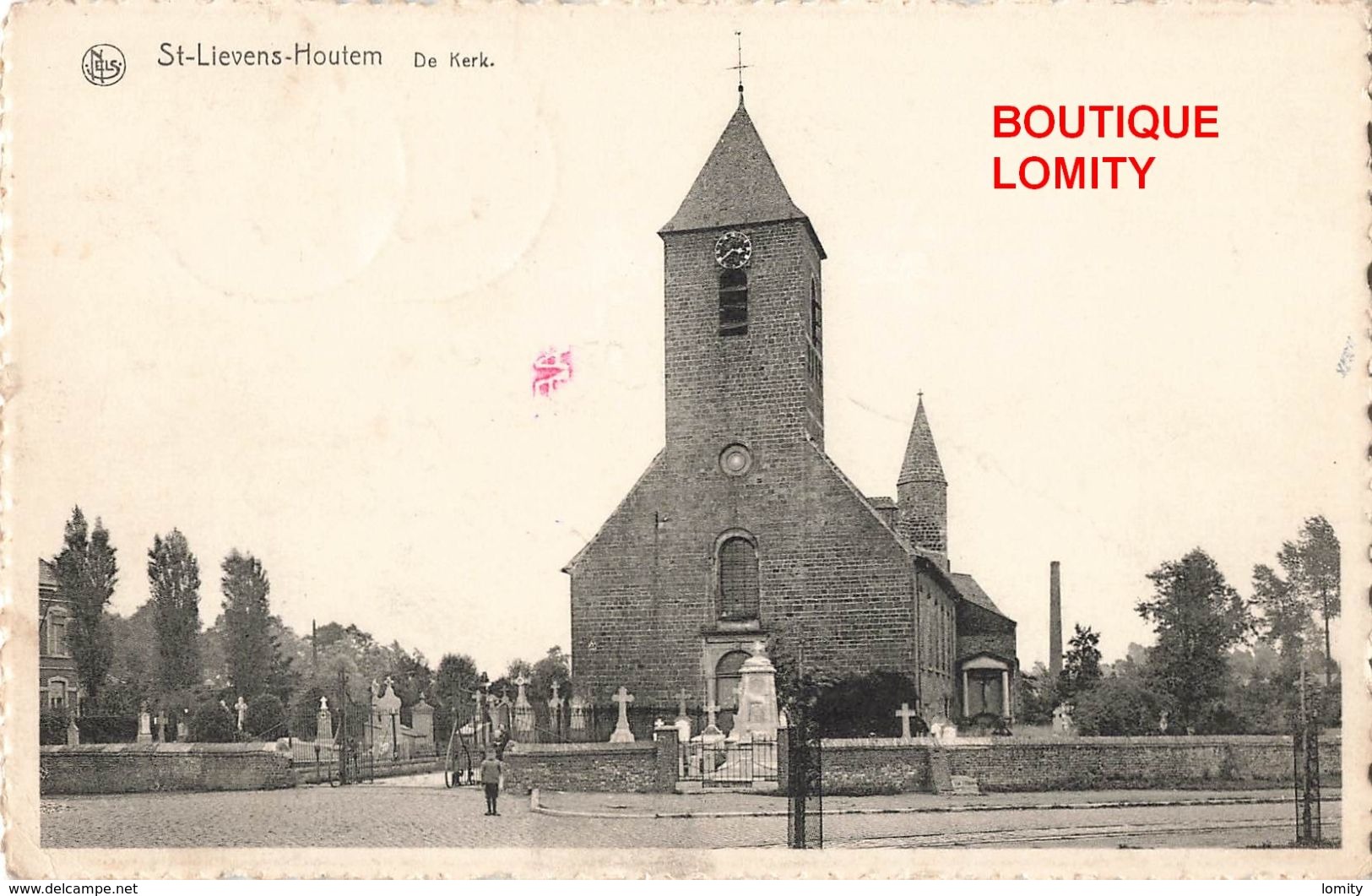 Belgique Saint Sint Lievens Houtem De Kerk Eglise + Timbre Cachet 1950 - Sint-Lievens-Houtem