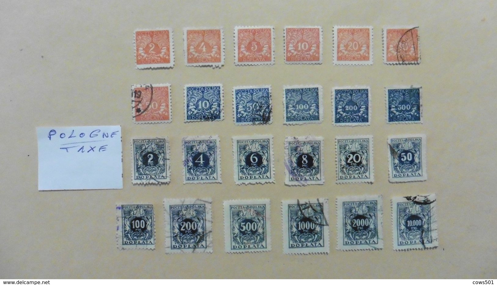 Europe > Pologne >  TAXE : 24 Timbres Nsg + Oblitérés - Postage Due