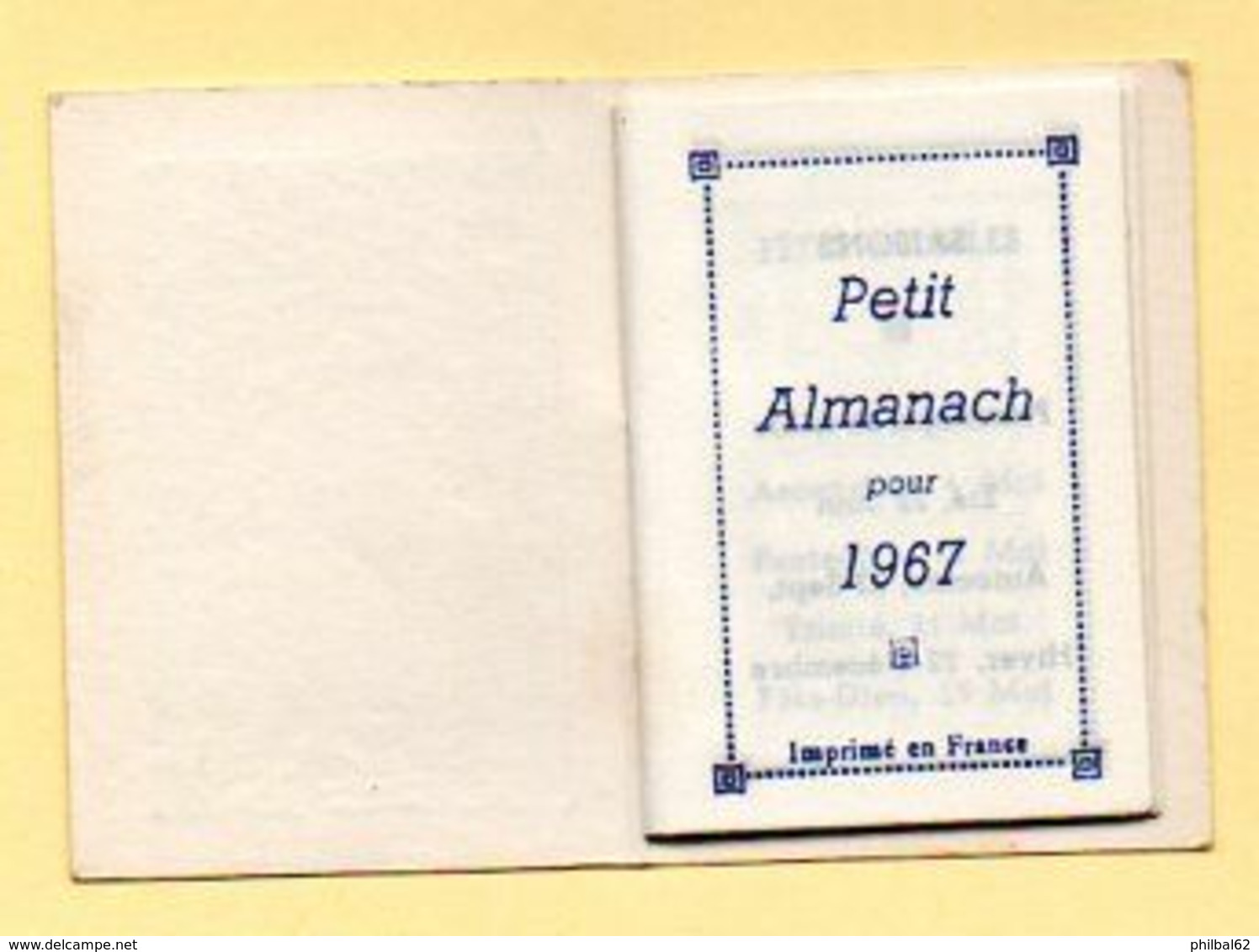 Petit Almanach Calendrier Publicitaire 1967. Maison Eymin, Maillots De Bain, Lingerie à Villefranche-sur-Saône. - Kleinformat : 1961-70