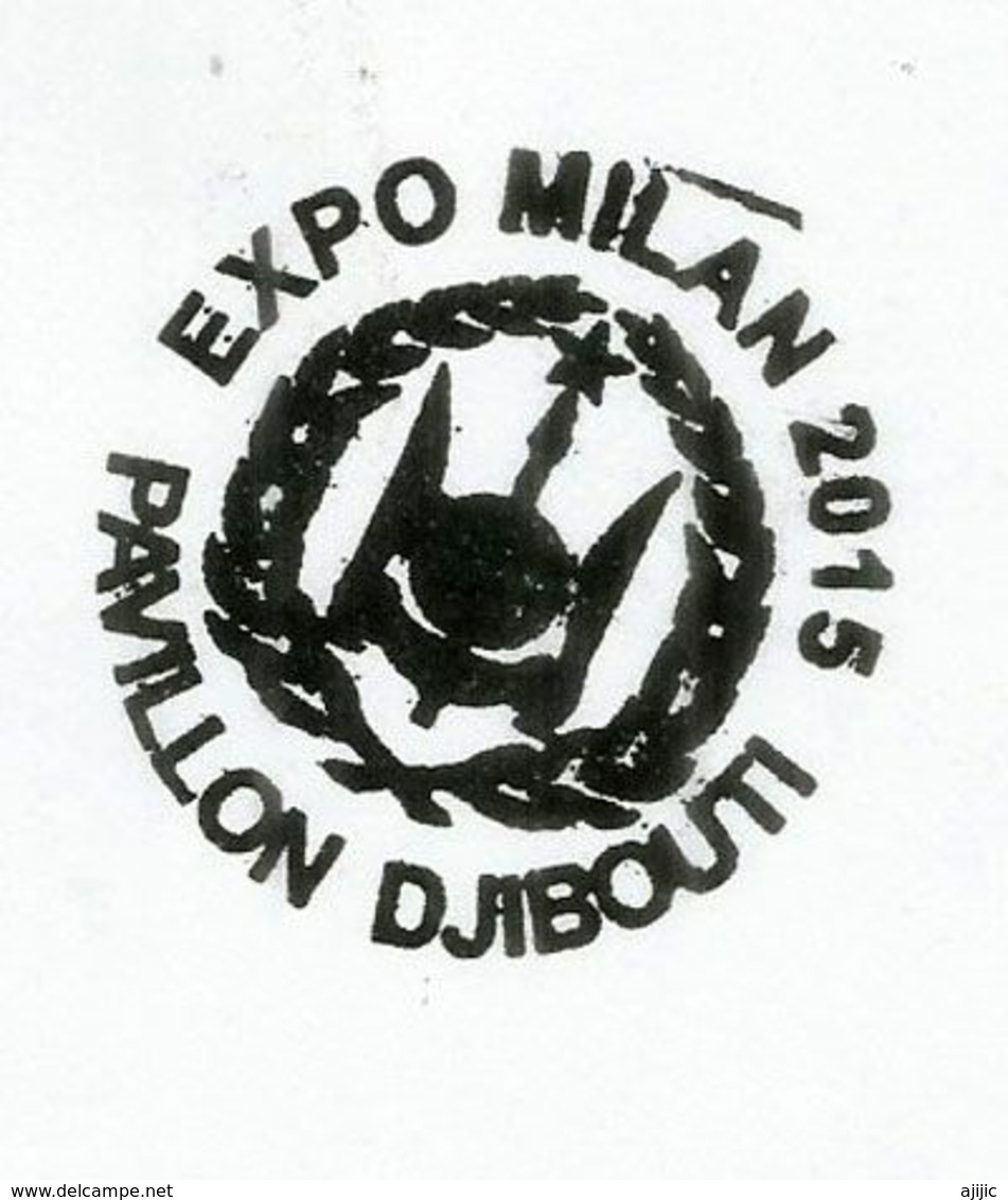 DJIBOUTI . EXPO UNIVERSELLE MILAN 2015, Lettre Du Pavillon DJIBOUTI (Gibuti), Adressée Andorra.  RARE - 2015 – Milaan (Italië)