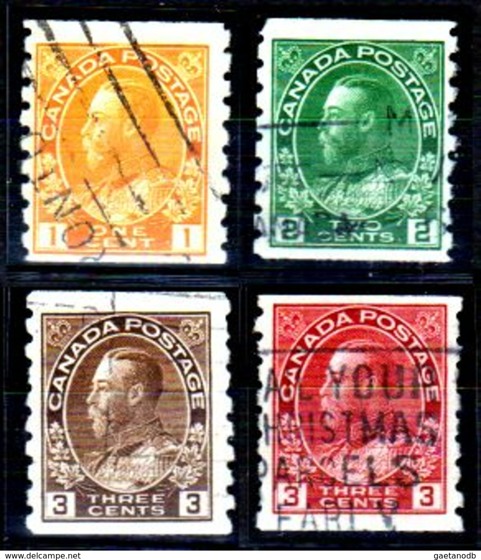 B244-Canada 1918-25 (o) Used - Senza Difetti Occulti - - Coil Stamps