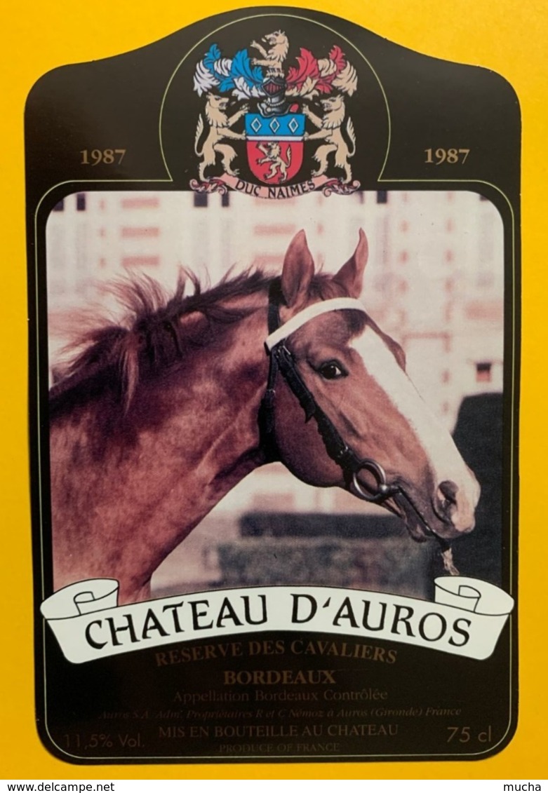 15453 - Château D'Auros 1987 Bordeaux Réserve Des Cavaliers - Pferde