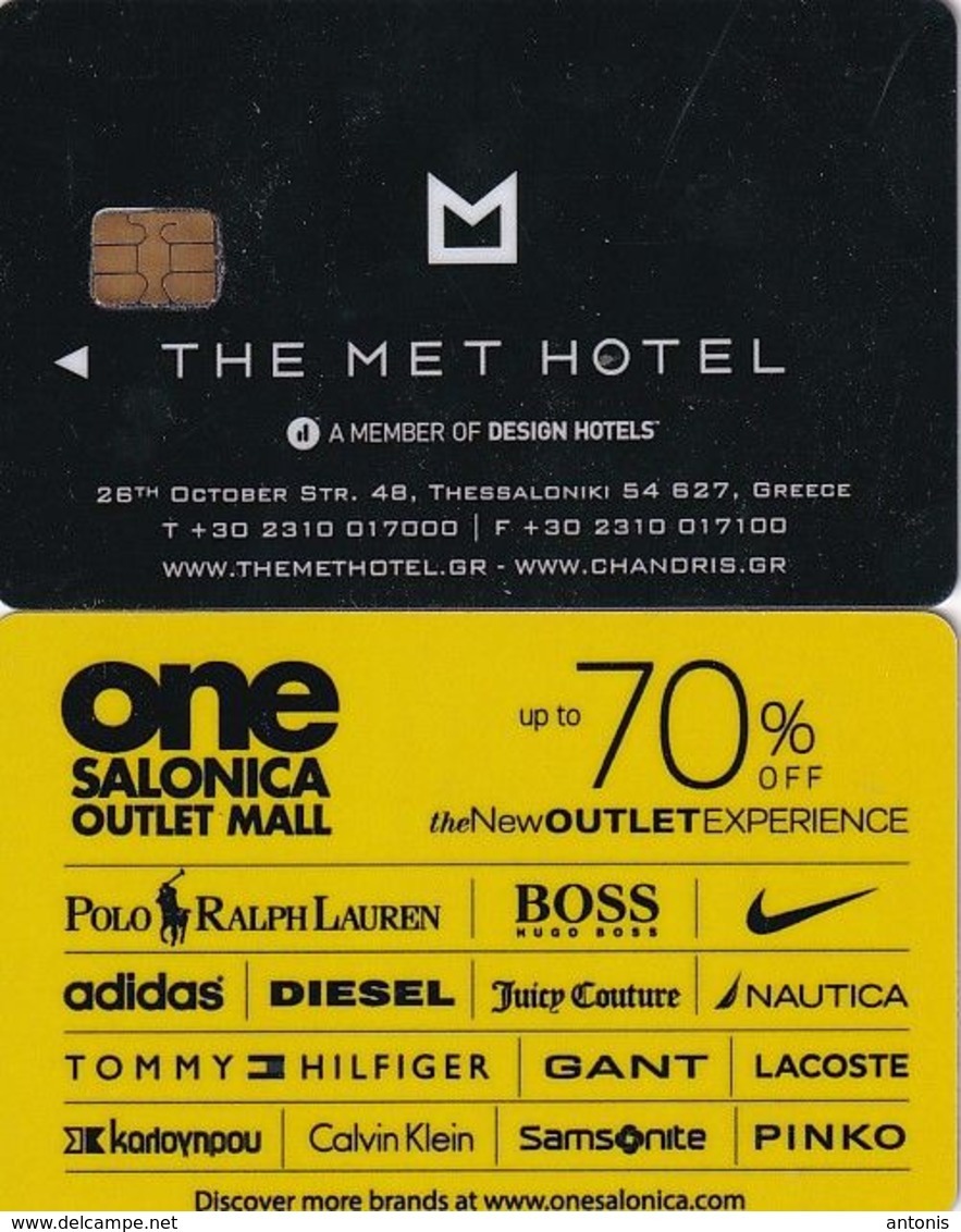 GREECE(chip) - The Met(reverse ONE Salonica Outlet Mall 1), Hotel Keycard, Used - Chiavi Elettroniche Di Alberghi