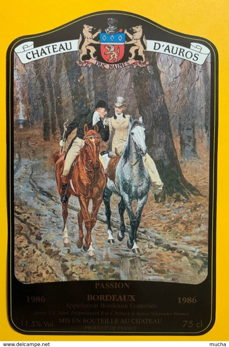 15460 - Château D'Auros 1986 Bordeaux Passion - Chevaux