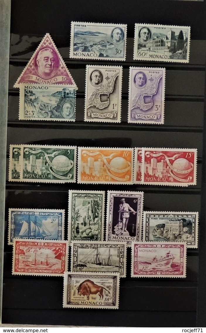 08 - 20 / Belle Collection De Monaco 1939 - 1958 En * - MH - Cote 300 Euros -  16 Scans - Collections (en Albums)