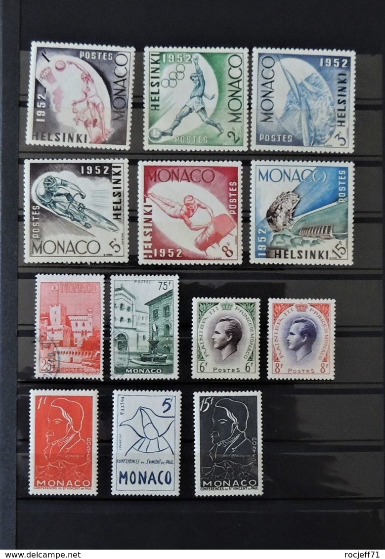 08 - 20 / Belle collection de Monaco 1939 - 1958 en * - MH - Cote 300 euros -  16 scans