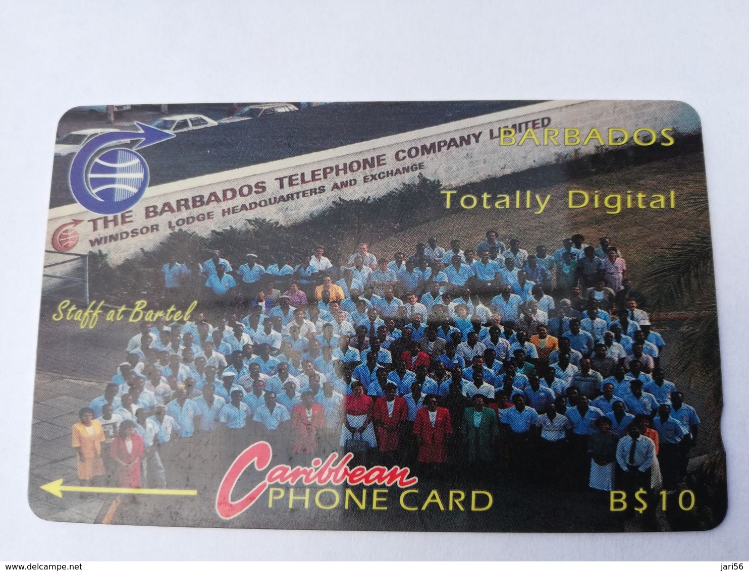 BARBADOS   $10-  Gpt Magnetic     BAR-8A  8CBDA     TOTALLY DIGITAL     OLD LOGO     Very Fine Used  Card  ** 2872** - Barbados (Barbuda)