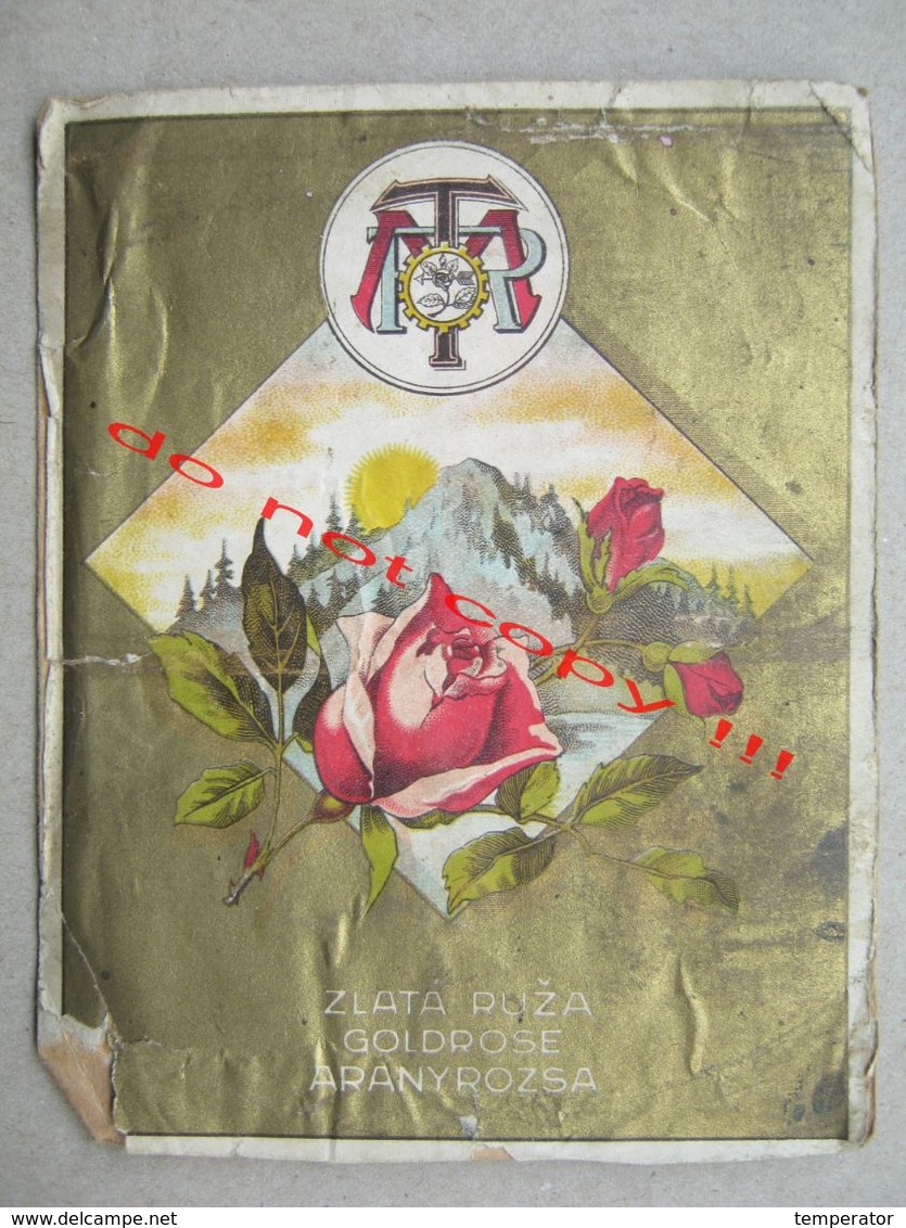 Very Old Label ? / ZLATA RUŽA, GOLD ROSE, ARANY ROZSA - Altri & Non Classificati