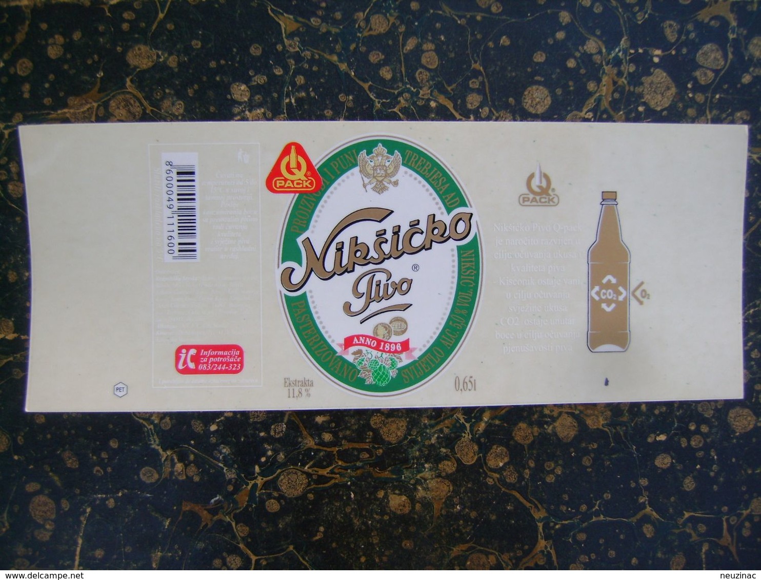 Sticker!!!-Monrenegro-Niksic-Niksicko Pivo-230x92mm  (K-2) - Beer