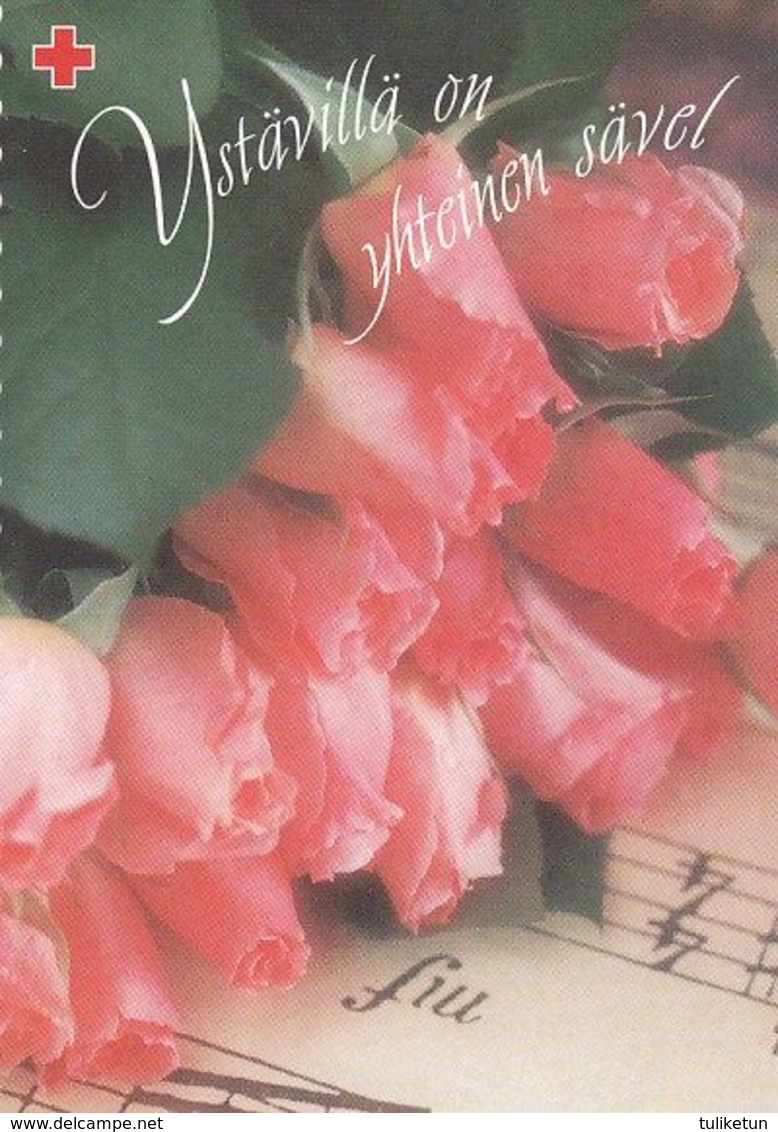 Postal Stationery - Flowers - Roses - Sheet Music - Red Cross 1998 - Suomi Finland - Postage Paid - Postal Stationery