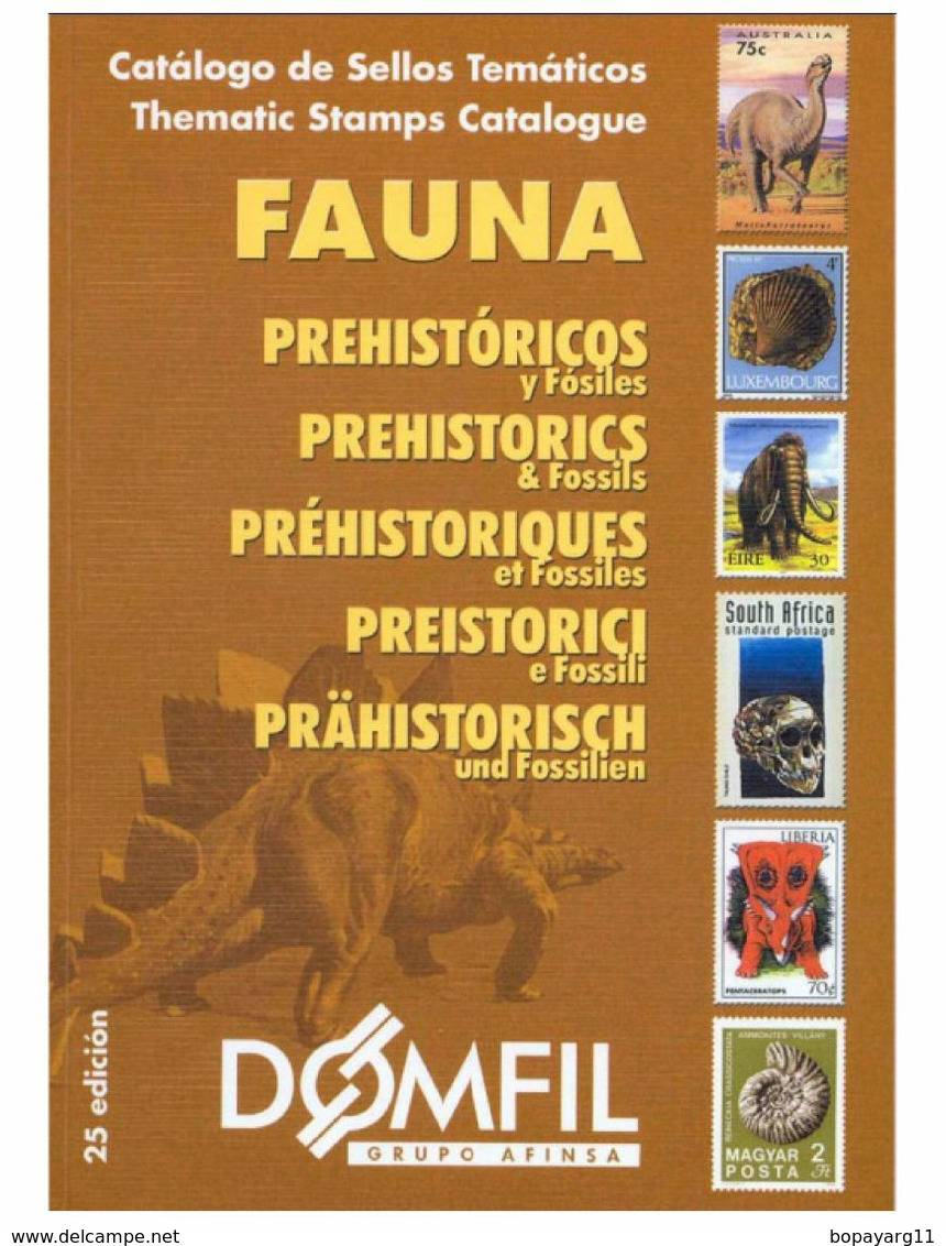 Catalogue De Timbres Poste Domfil Prehistorics Dinosaurs Stamps CATALOG 25 Ed. 2003 LIVRAISON GRATUITE FREE SHIPPING - Topics