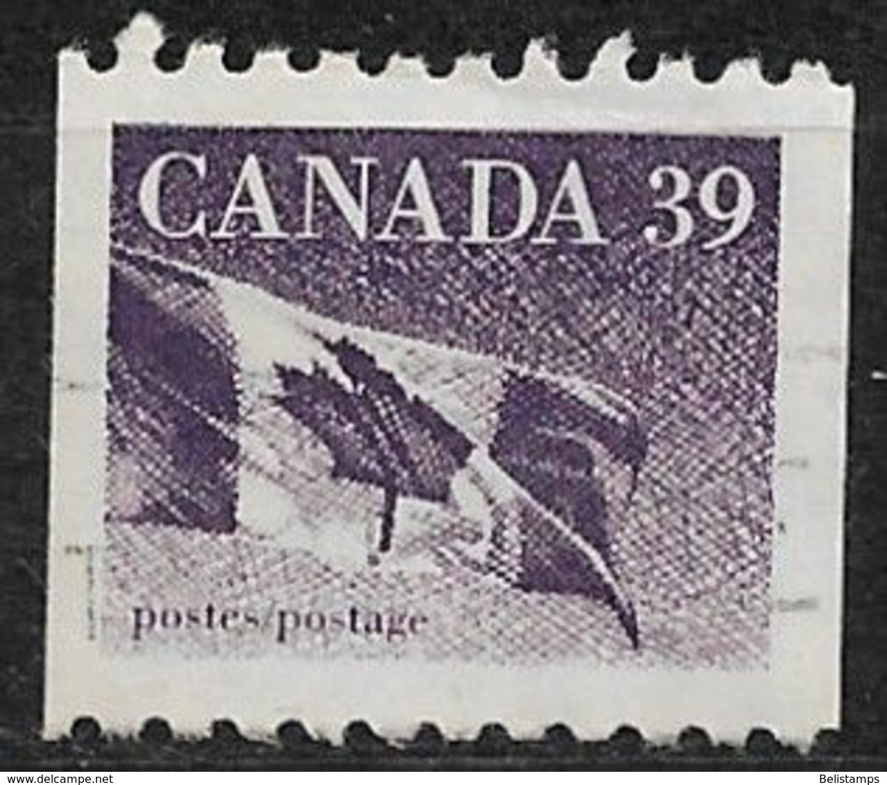 Canada 1990. Scott #1194B (U) Canadian Flag - Rollo De Sellos