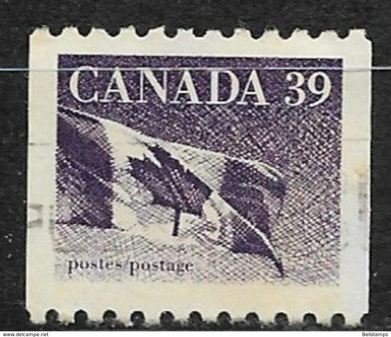 Canada 1990. Scott #1194B (U) Canadian Flag - Rollo De Sellos