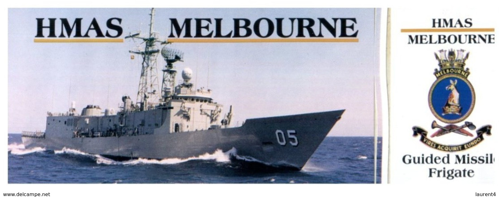 (G 25) Stickers / Autocollant - Australian RAN (Navy) HMAS Leeuwin & Melbourne (2 Stickers) - Altri & Non Classificati