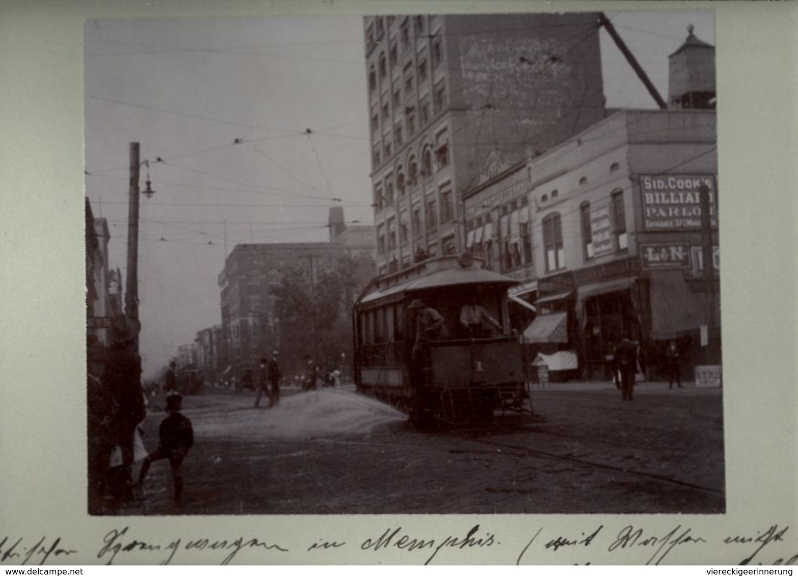 ! Original Foto Auf Hartpappe, Old Photo, Memphis, Straßenbahn, Tramway,  USA, 1904 - Tramways