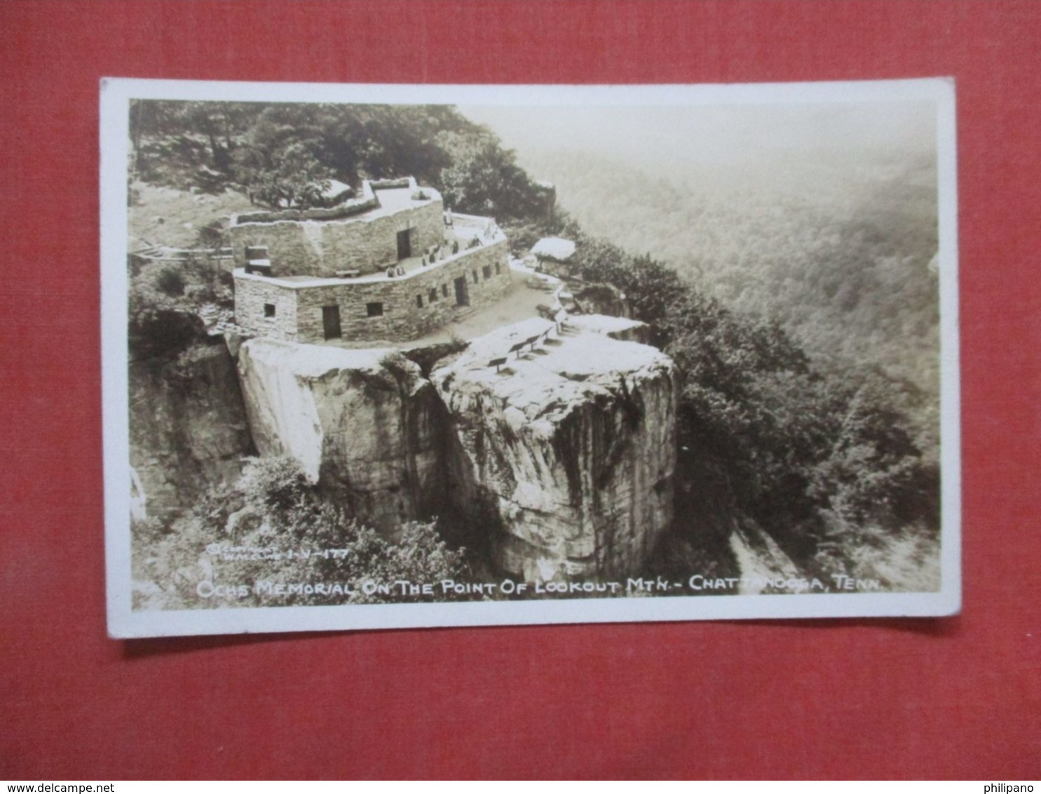 RPPC  Memorial On The Point Of Lookout Mtn. Tennessee > Chattanooga   Ref 4266 - Chattanooga