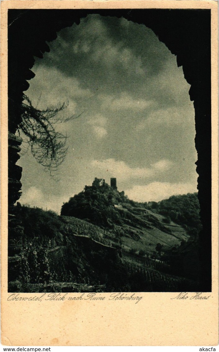 CPA AK Oberwesel Blick Nach Ruine Schonburg GERMANY (1010936) - Oberwesel