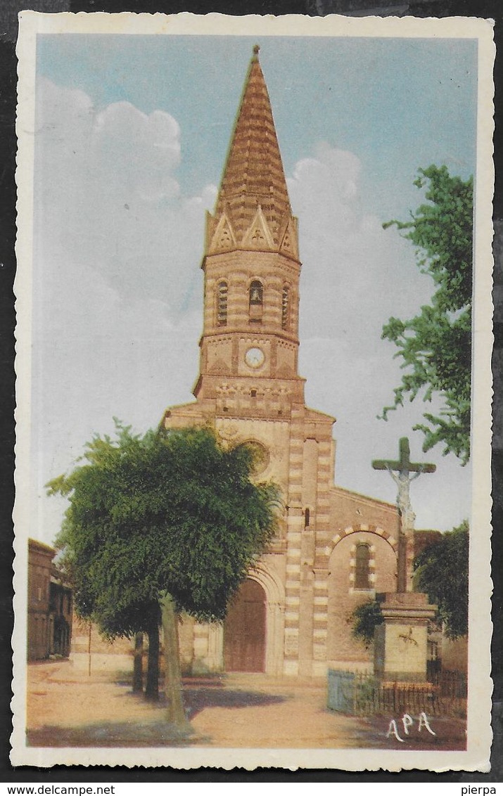 FRANCE - LABASTIDE-SAINT-PIERRE - L'EGLISE - FORMATO PICCOLO - VIAGGIATA DA LABASTIDE 1977 - Labastide Saint Pierre