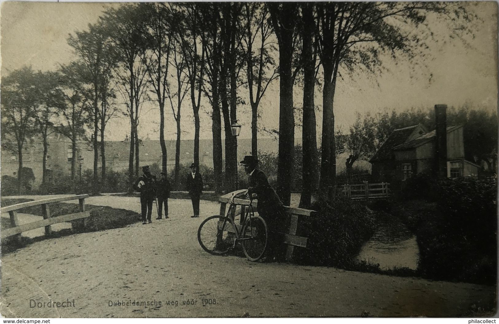 Dordrecht // Dubbeldamscheweg Voor 1908 1918 Hoek Vouw En Vlek - Dordrecht