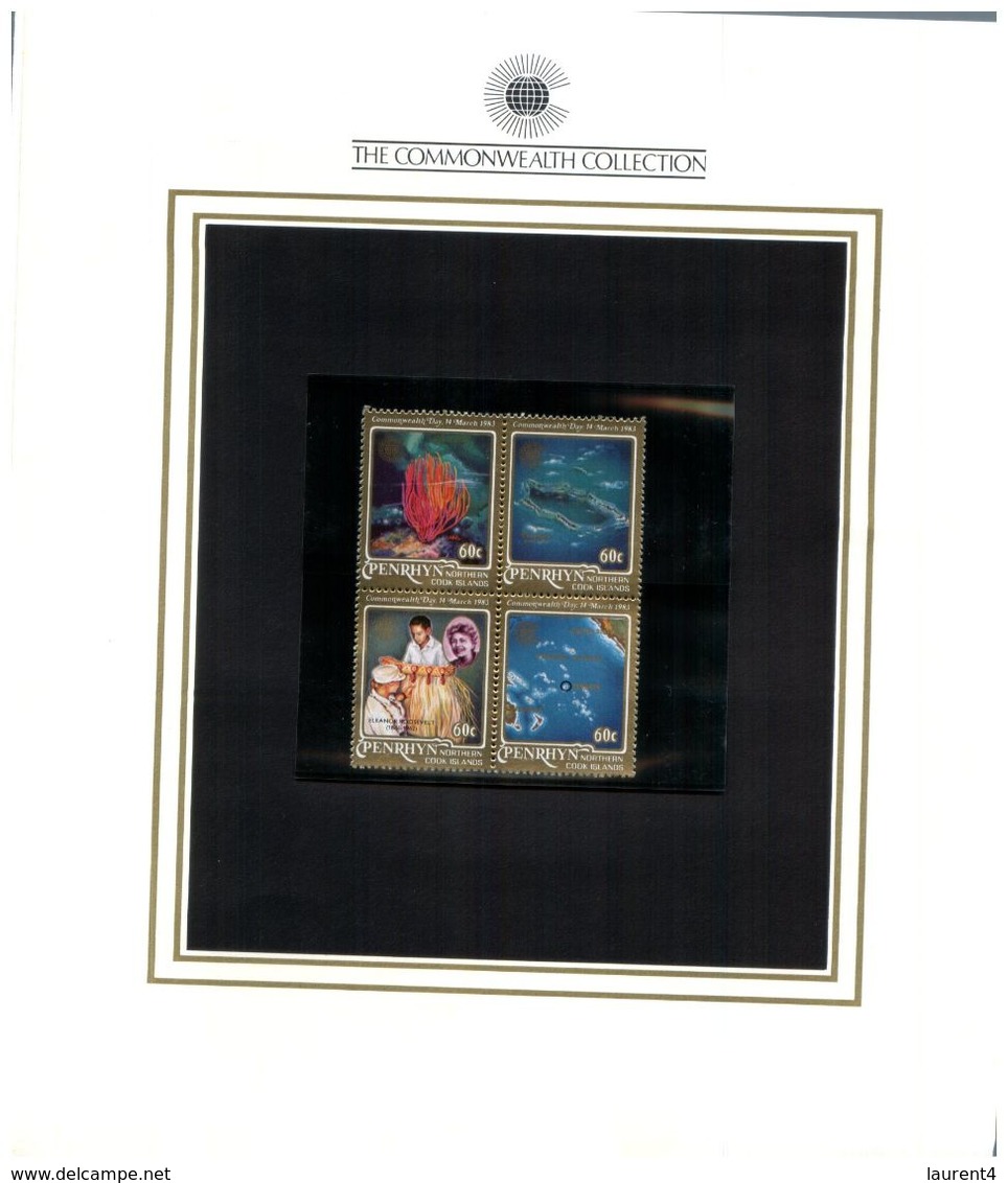 (special) The Commonwealth Collection - Mint Stamps / Timbres Neuf (size 24 X 26cm) Penrhyn Islands (bloc Of 4) - Other & Unclassified
