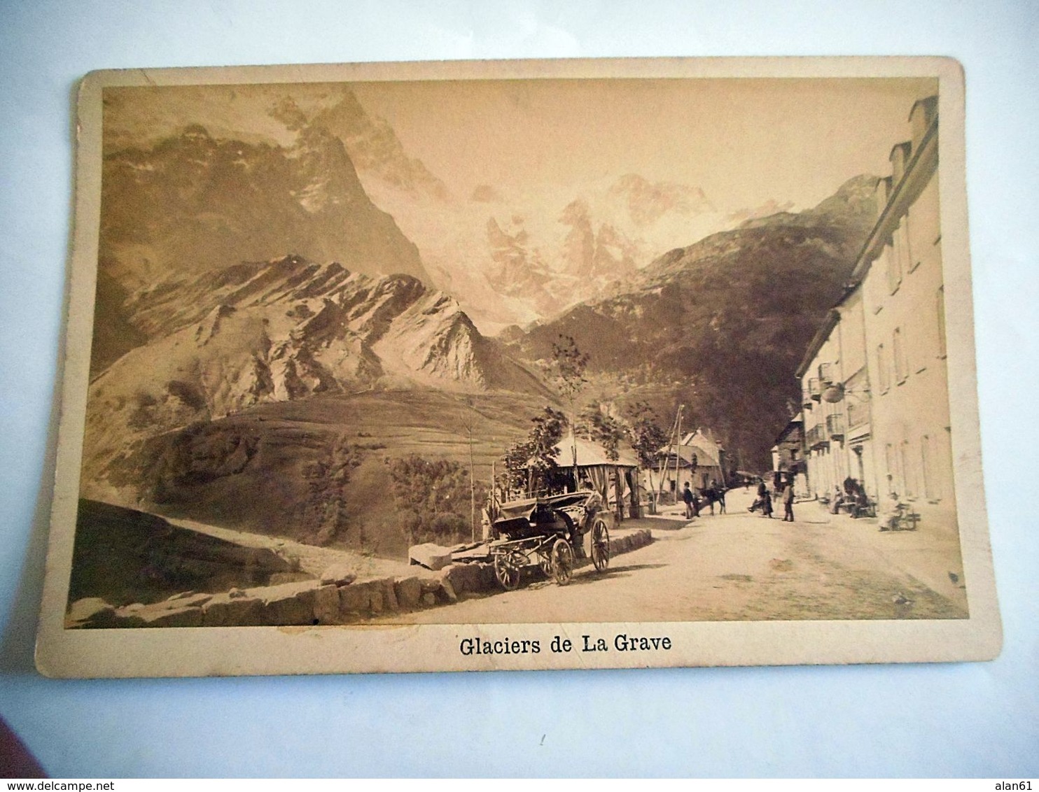 PHOTO GRAND CDV 19 EME GLACIERS DE LA GRAVE - Old (before 1900)