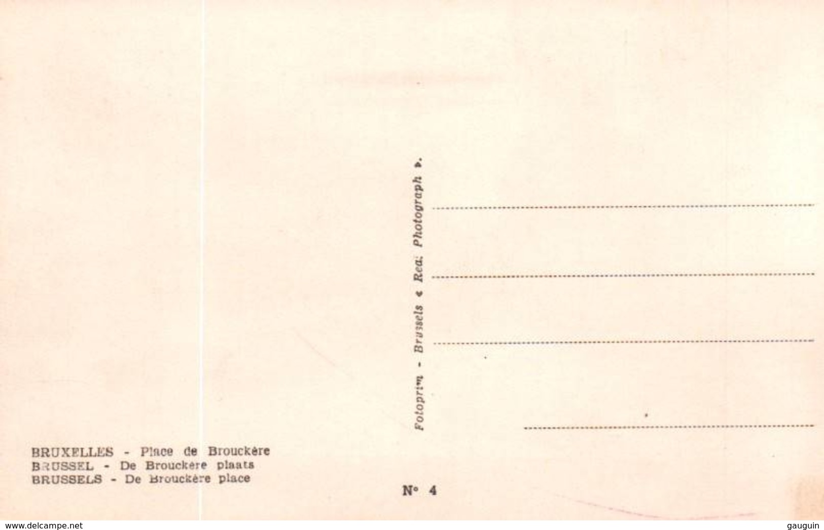 CPA - BRUXELLES - PLACE De BROUCKERE .... (tramways) - Edition , - Marktpleinen, Pleinen