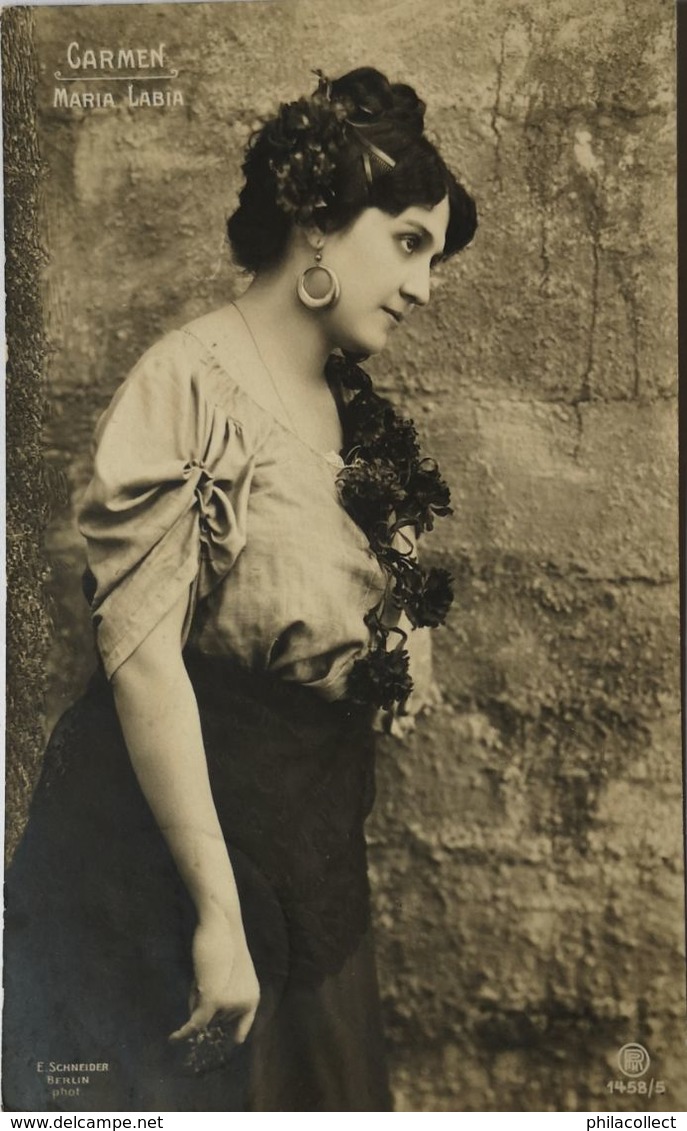 Maria Labia - Carmen (Photocard - E. Schneider Berlin) 1908 - Opéra
