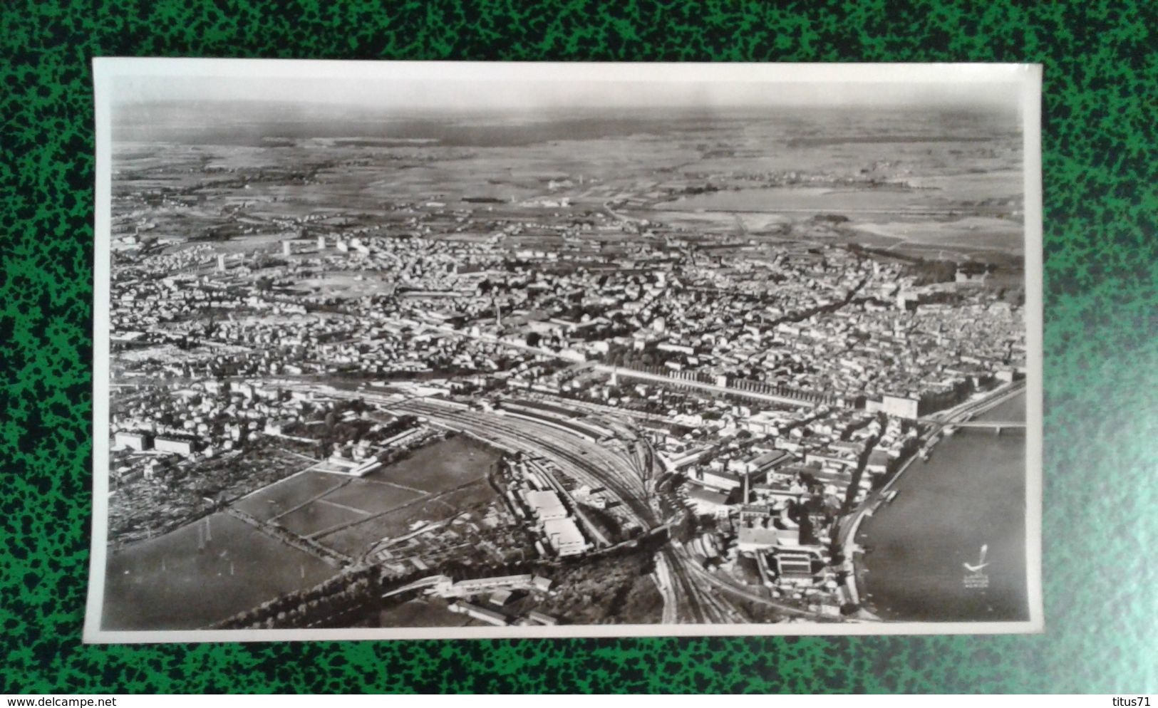 Photo Aérienne Saône Et Loire - 27 X 45 Cm Lapie - Chalon Sur Saône - Places