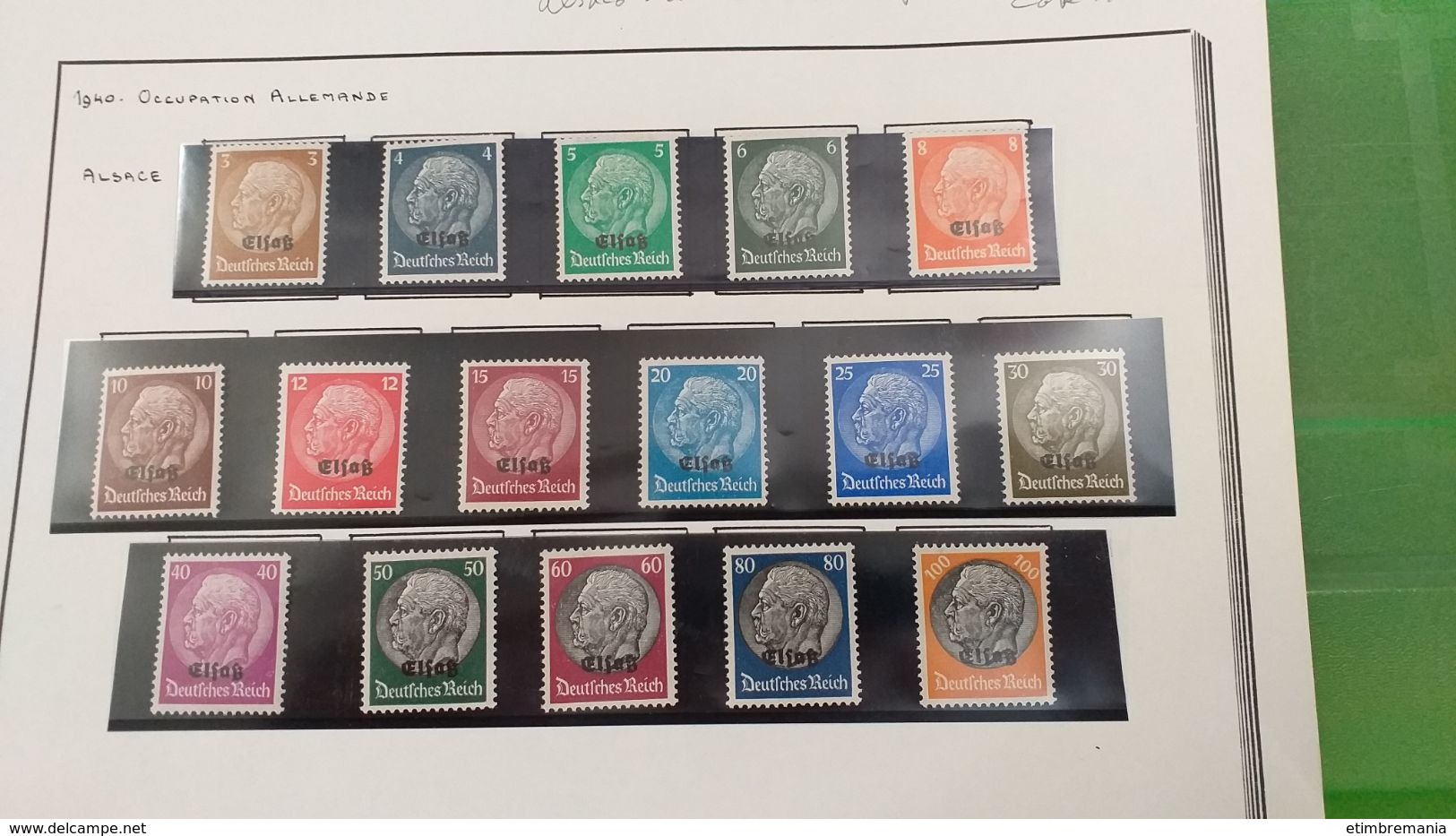 LOT N° E 495 FRANCE Serie Alsace Lorraine N° 8 A 39 Neufs Xx Cote 173 € - Collections (en Albums)