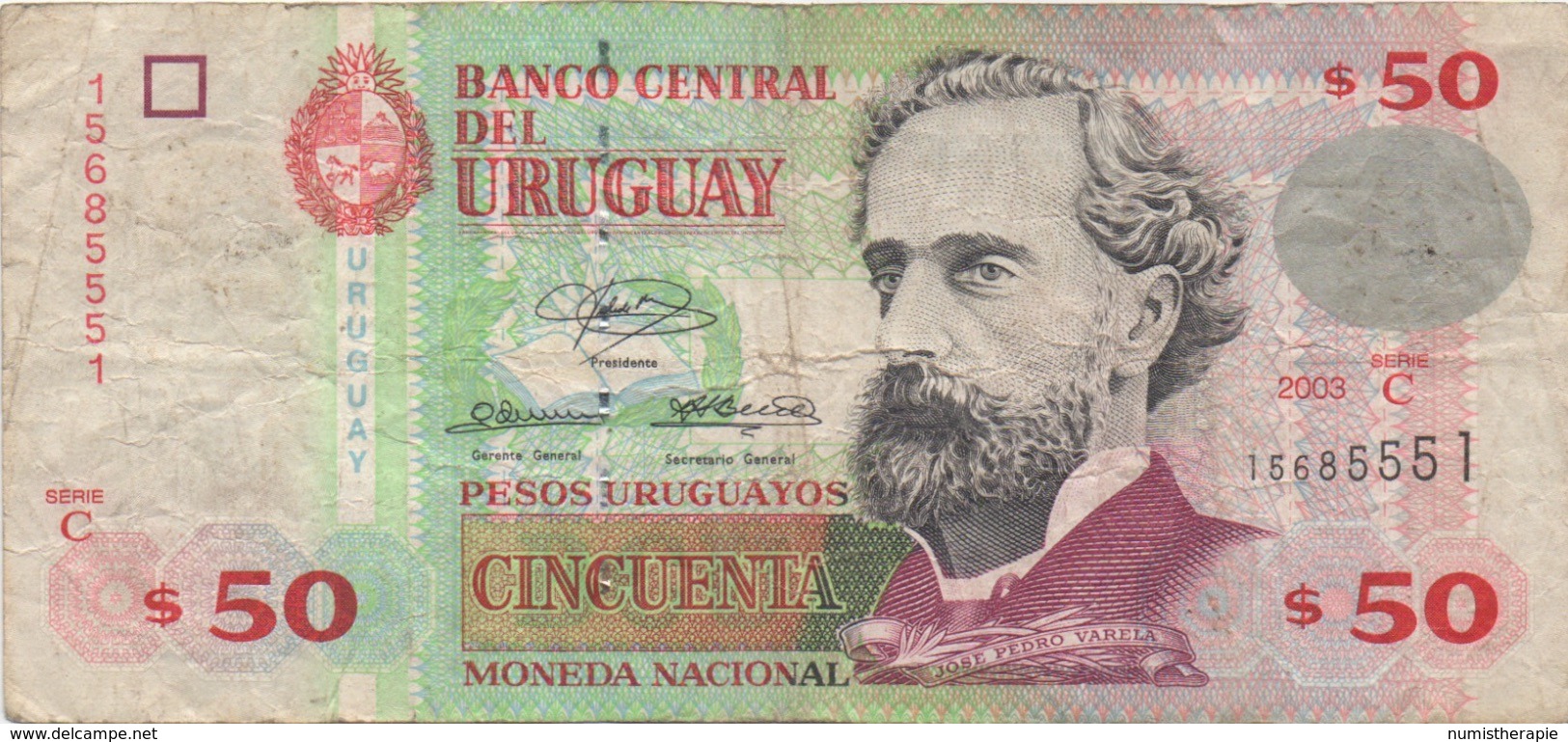 Uruguay : 50 Pesos 2003 Très Mauvais état - Uruguay