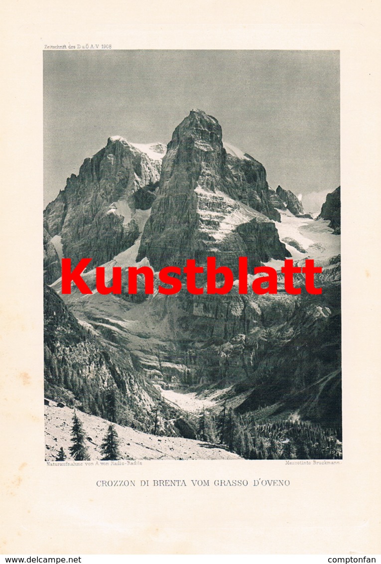 a102 694 Barth Radio-Radiis Brentagruppe Dolomiten 3 Artikel von 1906-1908 !!