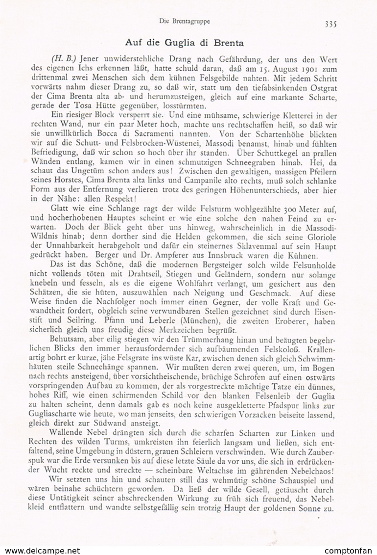 a102 694 Barth Radio-Radiis Brentagruppe Dolomiten 3 Artikel von 1906-1908 !!