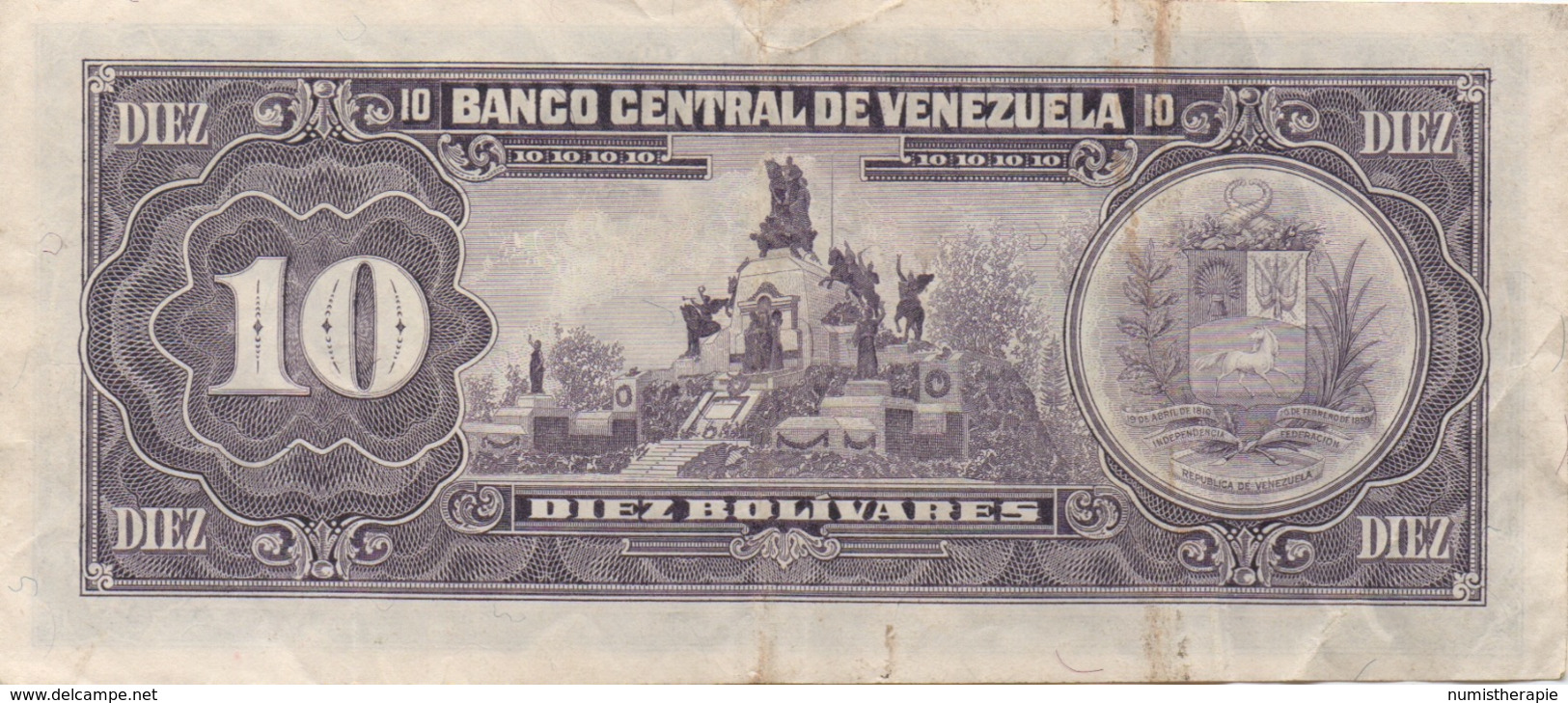 Venezuela : 10 Bolívares 1986 Moyen état - Venezuela