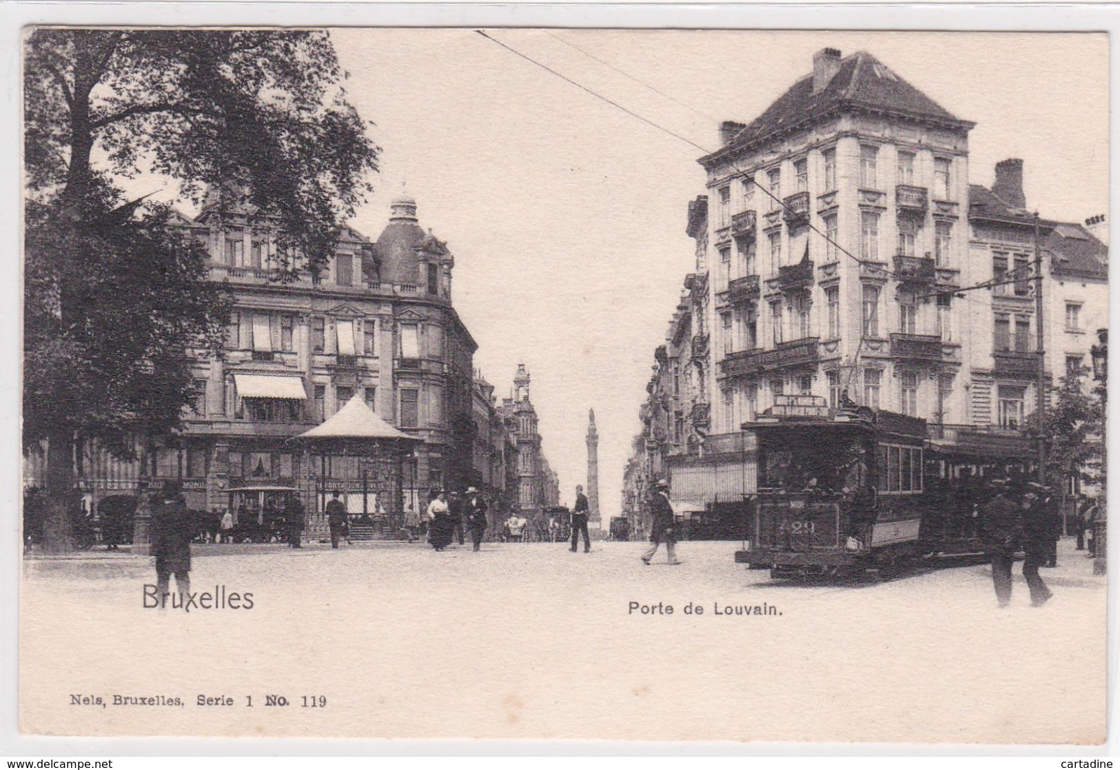 CPA - Bruxelles - Porte De Louvain - Tram - Kiosque - Animée - Début Années 1900 - Corsi