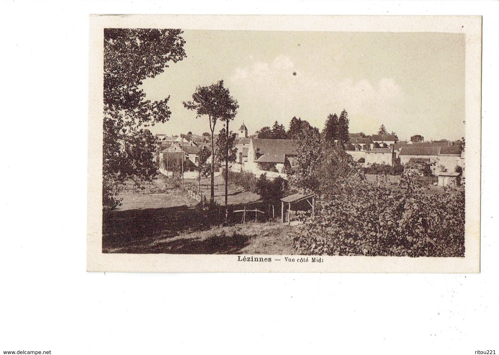 Cpa - 89 - LEZINNES - VUE Côté MIDI - Thibiat - 1934 - Autres & Non Classés