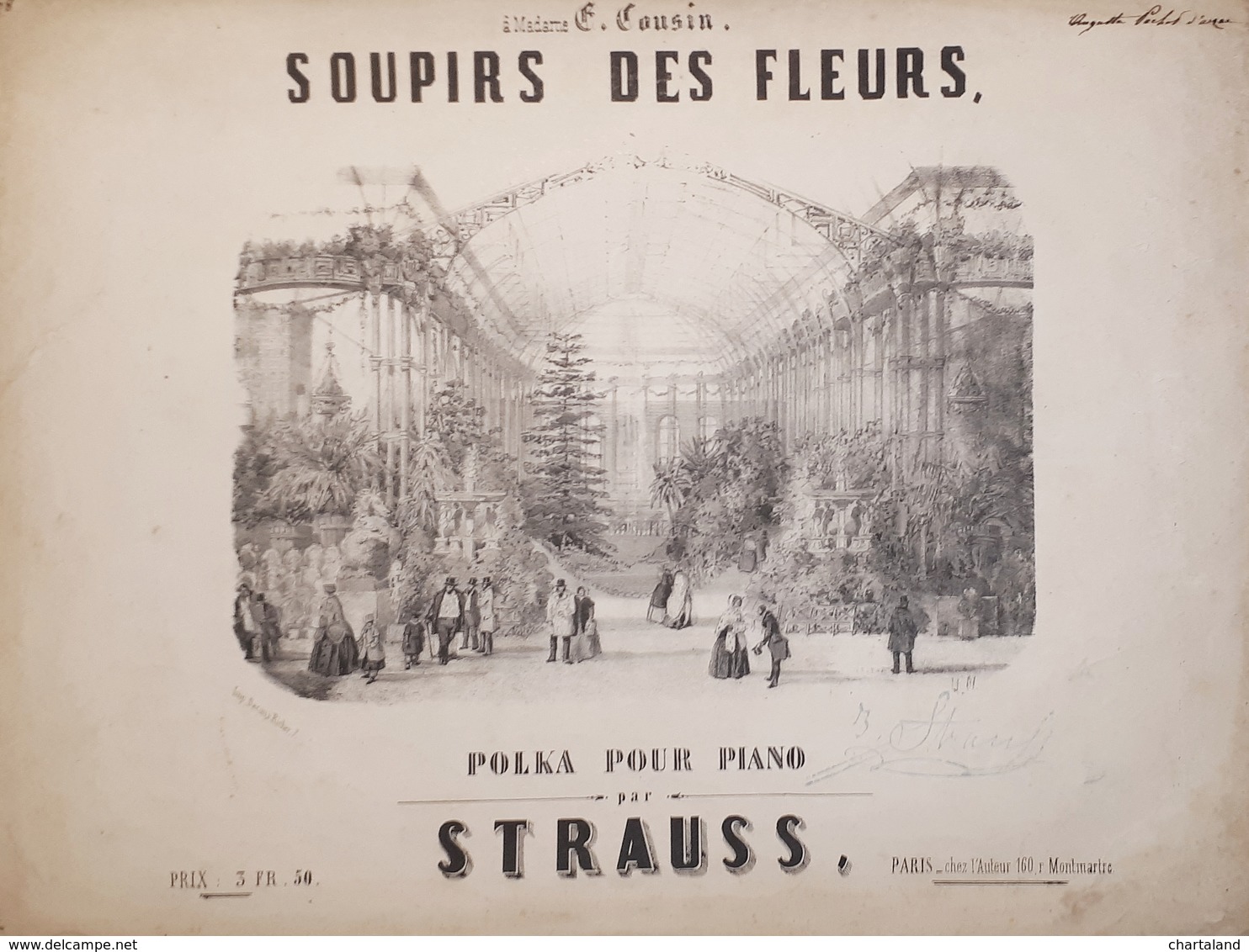 Spartiti - Soupirs Des Fleurs - Polka Pour Piano Par Strauss - Non Classés