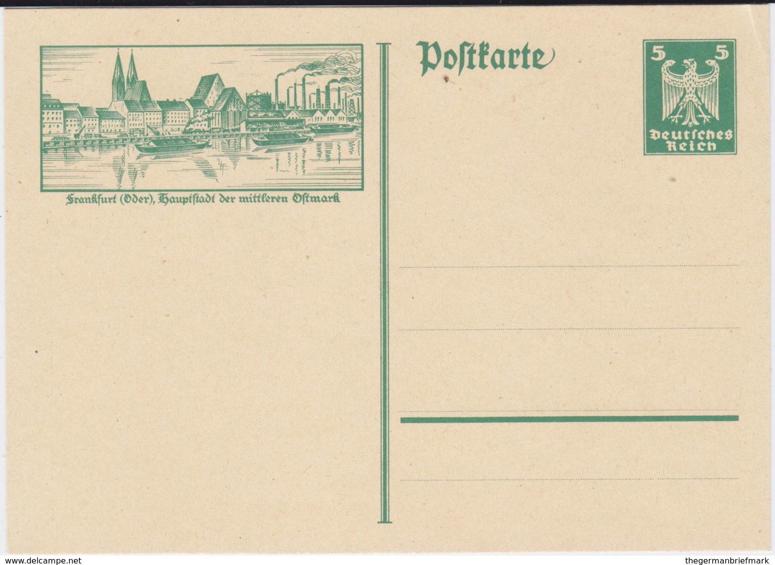 DR Weimar Ganzsache P 164 Bildpostkarte Frankfurt An Der Oder Ungebr - Autres & Non Classés